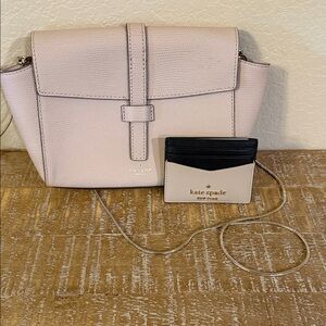 Kate Spade Light Pink Crossbody Bag with Card Holder
